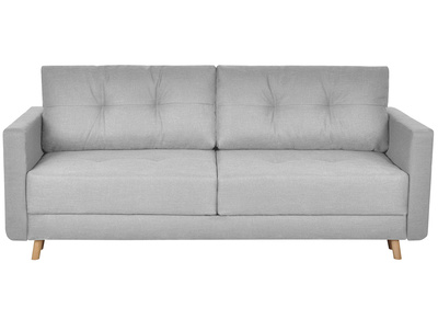 Canap&eacute; convertible scandinave 3 places avec coffre gris MIRA