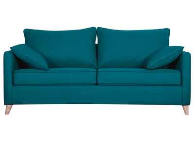 Canap&eacute; convertible scandinave 3 places bleu canard PAPEL