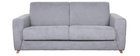 Canap&eacute; convertible scandinave 3 places effet velours gris SVEN