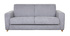 Canap&eacute; convertible scandinave 3 places effet velours gris SVEN
