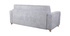 Canap&eacute; convertible scandinave 3 places effet velours gris SVEN