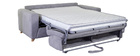 Canap&eacute; convertible scandinave 3 places effet velours gris SVEN
