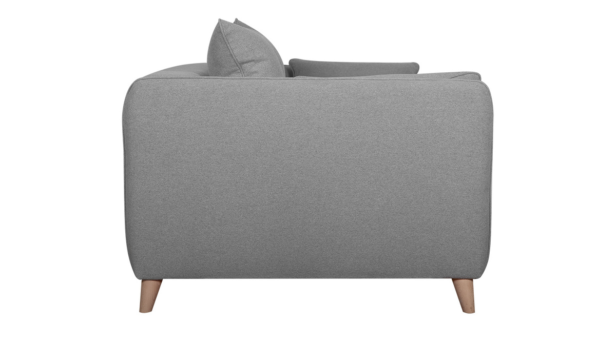 Canap convertible scandinave 3 places gris clair GUILTY