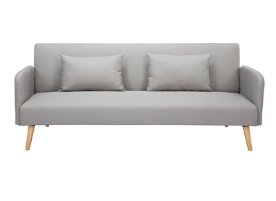 Canap&eacute; convertible scandinave 3 places gris clair LULA