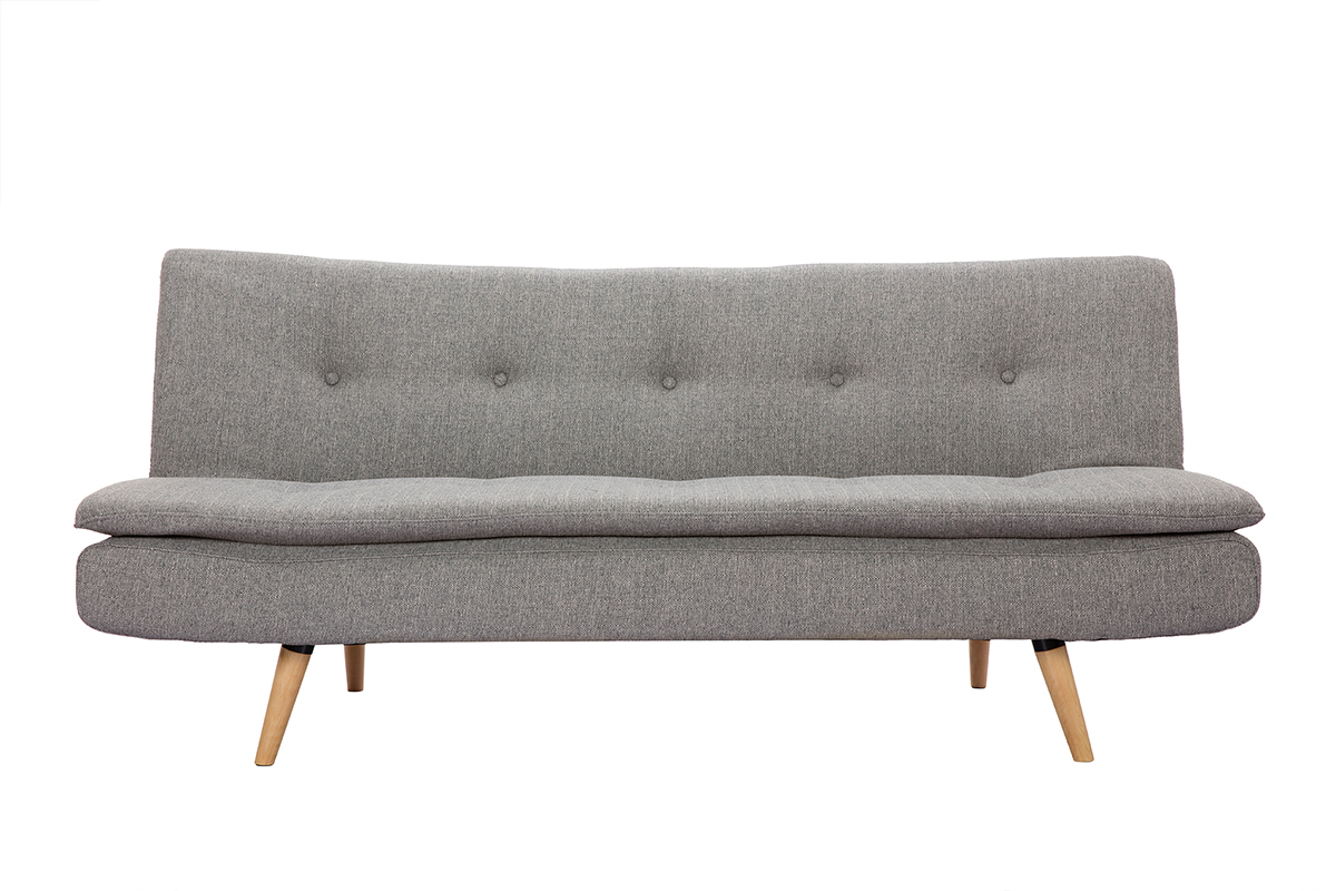 Canap� convertible scandinave 3 places gris clair SENSO
