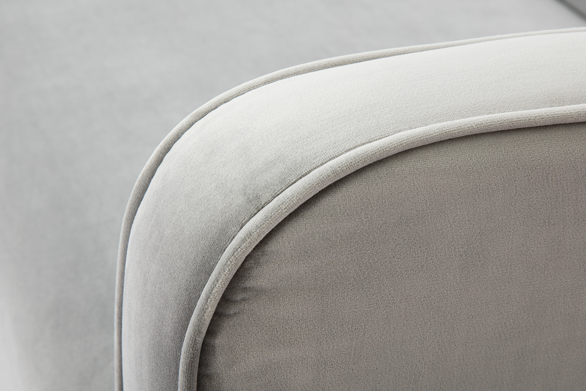 Canap� convertible scandinave 3 places gris velours ULLA