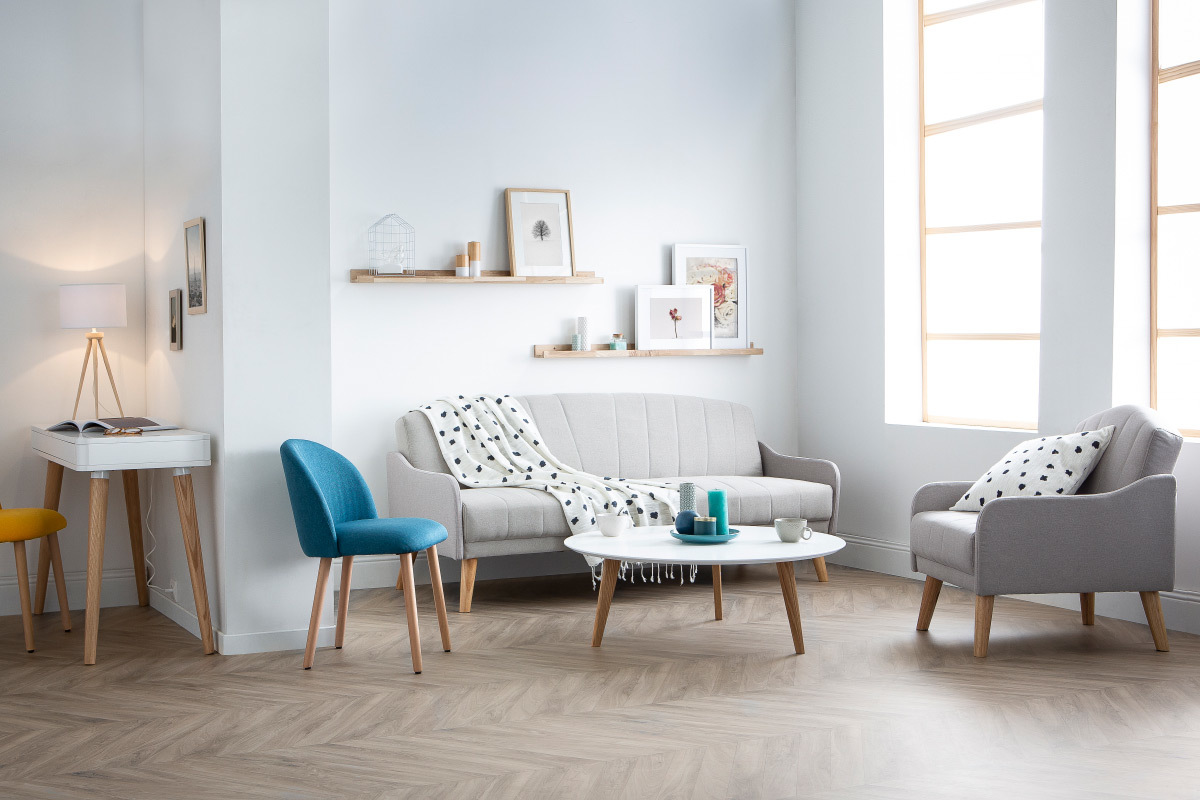 Canap� convertible scandinave 3 places menthe � l'eau ARYA