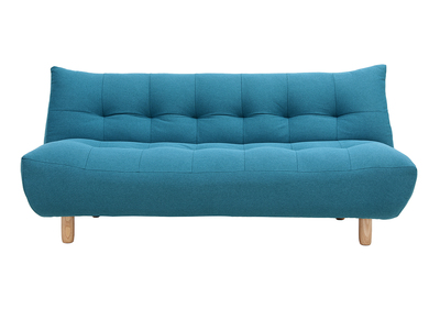 Canap&eacute; convertible scandinave bleu canard YUMI