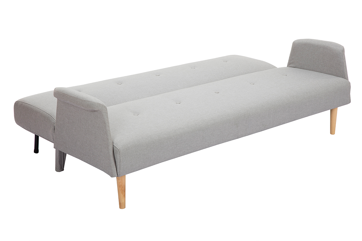 Canap convertible scandinave gris clair OSCAR