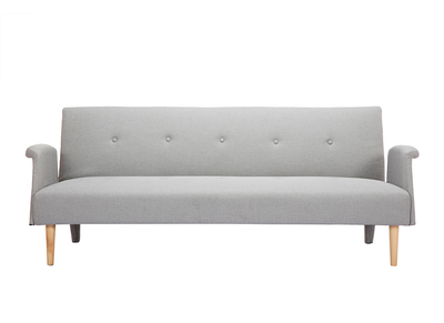 Canap&eacute; convertible scandinave gris clair OSCAR