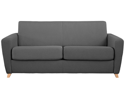 Canap&eacute; convertible scandinave gris fonc&eacute; et bois GRAHAM