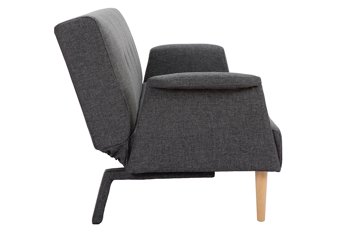 Canap convertible scandinave gris fonc OSCAR