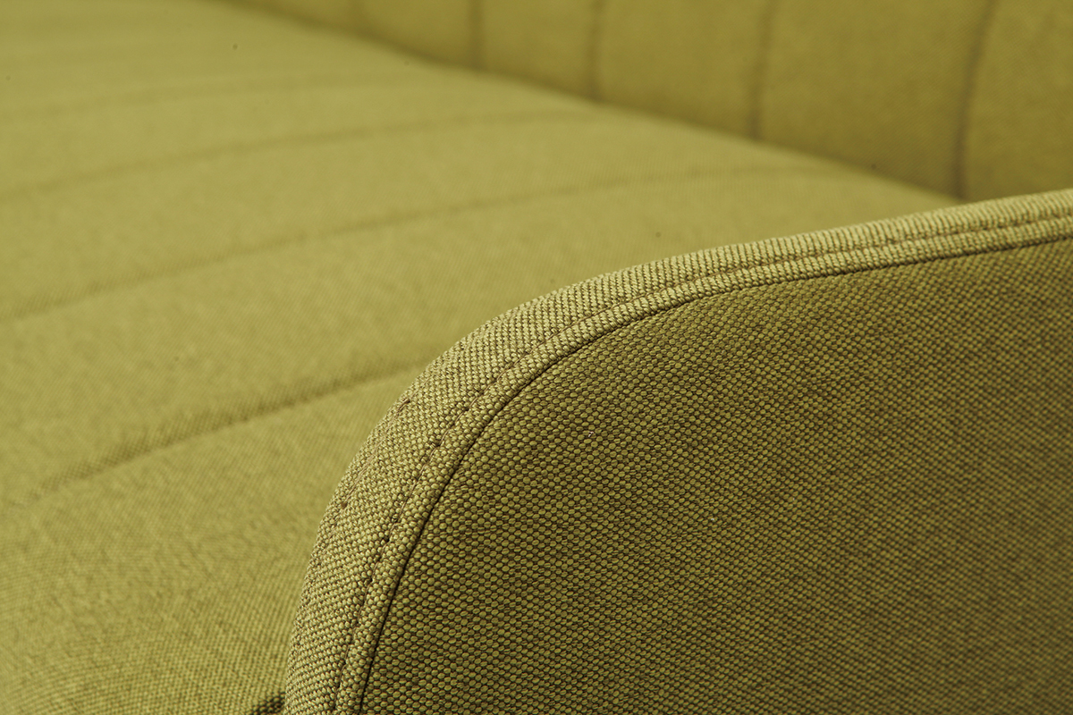 Canap convertible vintage 3 places vert ARYA