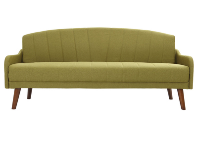 Canap&eacute; convertible vintage 3 places vert ARYA