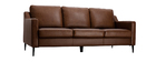 Canap&eacute; cuir design 3 places marron OXMO - cuir de buffle