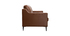 Canap&eacute; cuir design 3 places marron OXMO - cuir de buffle