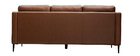 Canap&eacute; cuir design 3 places marron OXMO - cuir de buffle