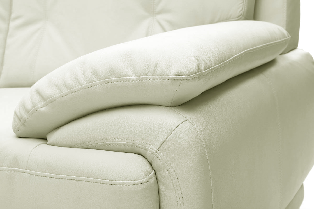 Canap� cuir design blanc 2 places TAMARA - cuir de vache