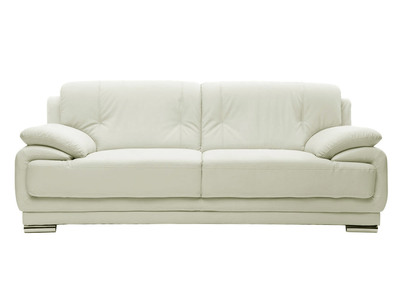 Canap&eacute; cuir design blanc 3 places TAMARA - cuir de vache