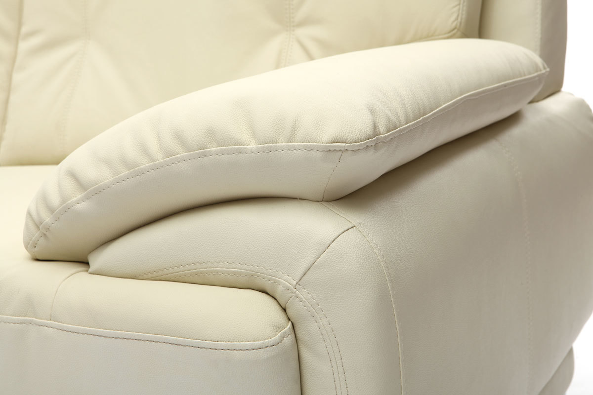Canap� cuir design cr�me 2 places TAMARA - cuir de vache