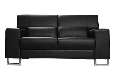 Canap&eacute; cuir design noir deux places t&ecirc;ti&egrave;res relax noir ARIZONA - Cuir de vachette
