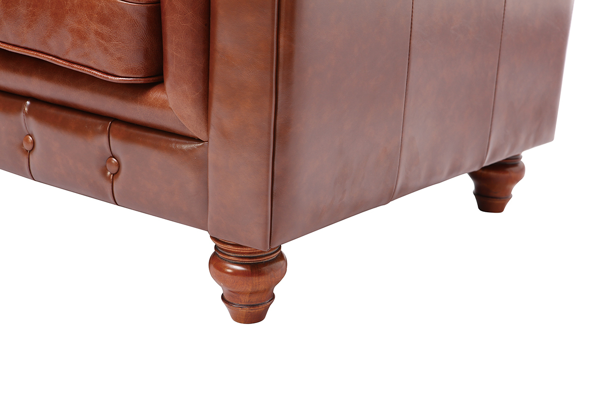 Canap� cuir vintage 3 places CHESTERFIELD - cuir de buffle