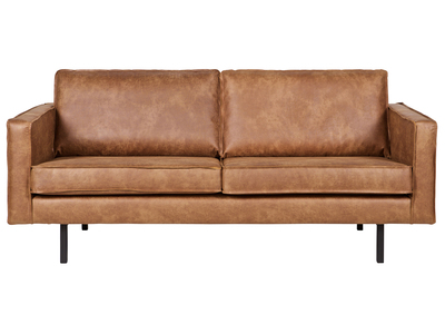 Canap&eacute; cuir vintage camel 3 places ASPEN