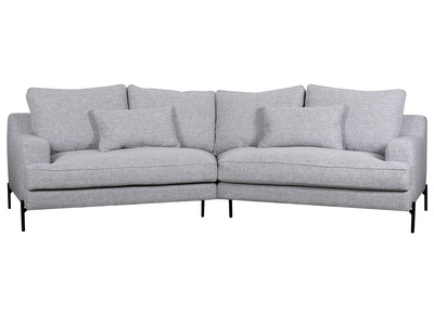 Canap&eacute; d'angle 5 places gris chin&eacute; PUCHKINE