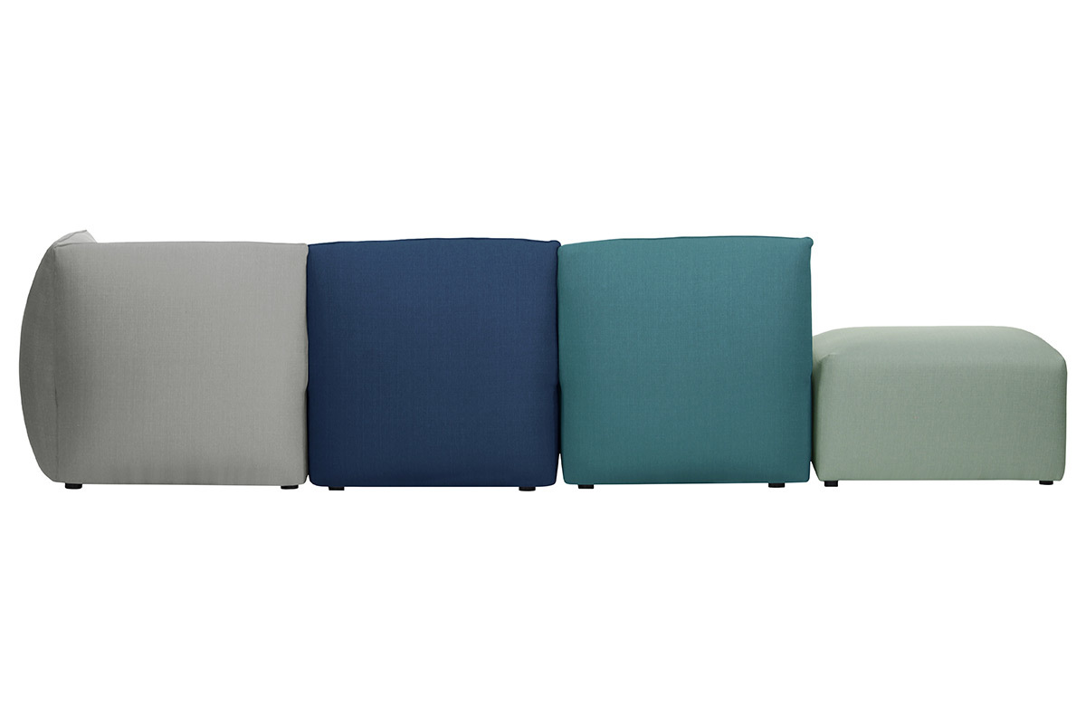 Canap� d'angle design modulable multicolore 4 places MODULO