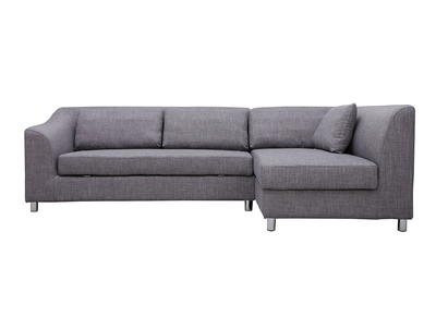 Canap&eacute; d'angle droit convertible gris MIAMI