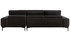 Canap&eacute; d'angle droit design en tissu gris fonc&eacute; avec dossier ajustable KONRAD