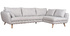 Canap&eacute; d'angle droit scandinave 5 places gris clair chin&eacute; CREEP
