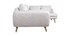 Canap&eacute; d'angle droit scandinave 5 places gris clair chin&eacute; CREEP