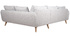 Canap&eacute; d'angle droit scandinave 5 places gris clair chin&eacute; CREEP