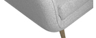 Canap&eacute; d'angle droit scandinave 5 places gris clair chin&eacute; CREEP