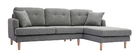 Canap&eacute; d'angle droit scandinave gris clair CODDY