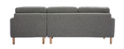 Canap&eacute; d'angle droit scandinave gris clair CODDY