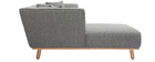 Canap&eacute; d'angle gauche 5 places gris clair STUART
