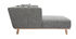 Canap&eacute; d'angle gauche 5 places gris clair STUART
