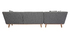 Canap&eacute; d'angle gauche 5 places gris clair STUART