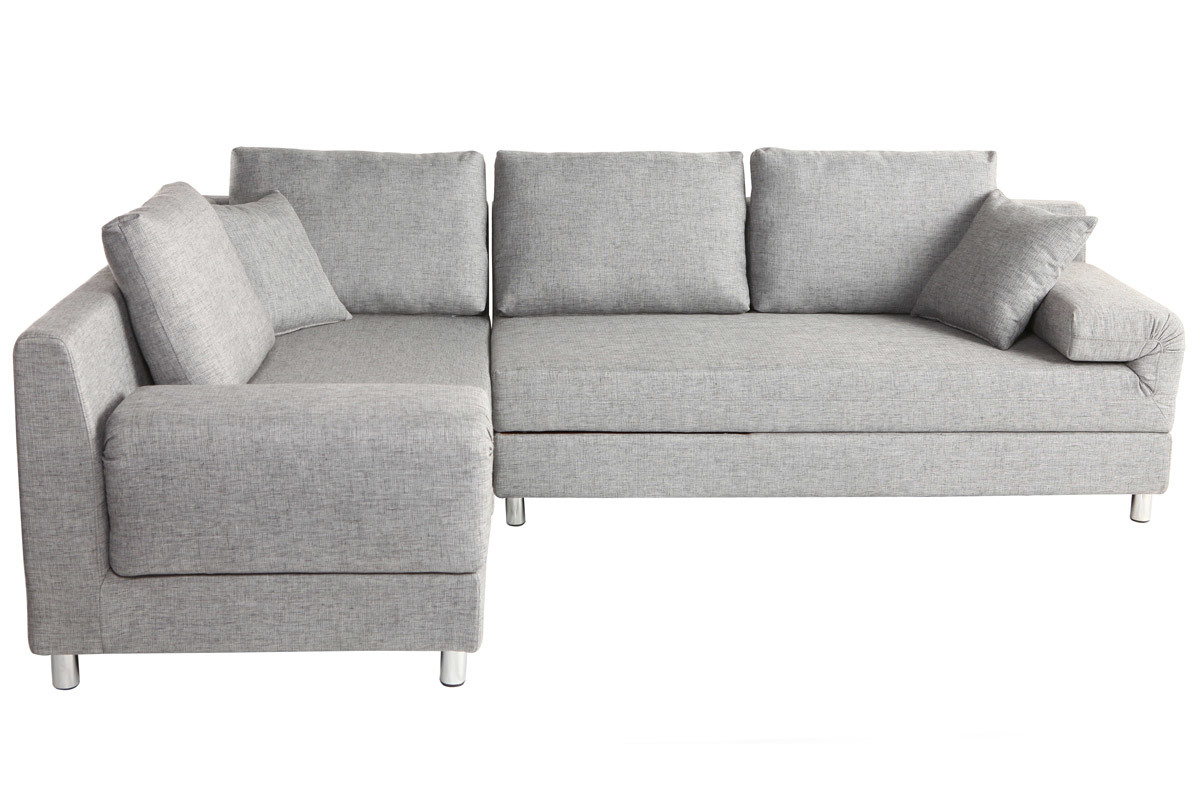 Canap� d'angle gauche convertible gris CHICAGO