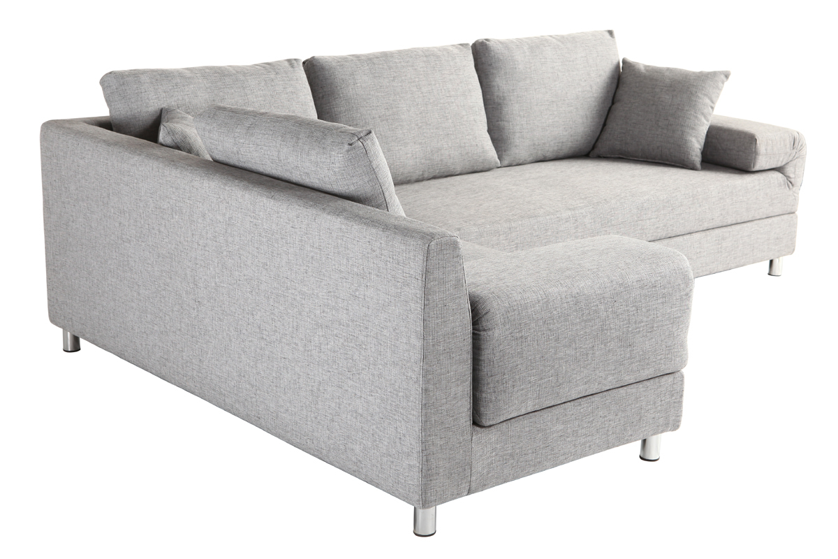 Canap� d'angle gauche convertible gris CHICAGO
