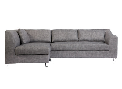 Canap&eacute; d'angle gauche convertible gris MIAMI