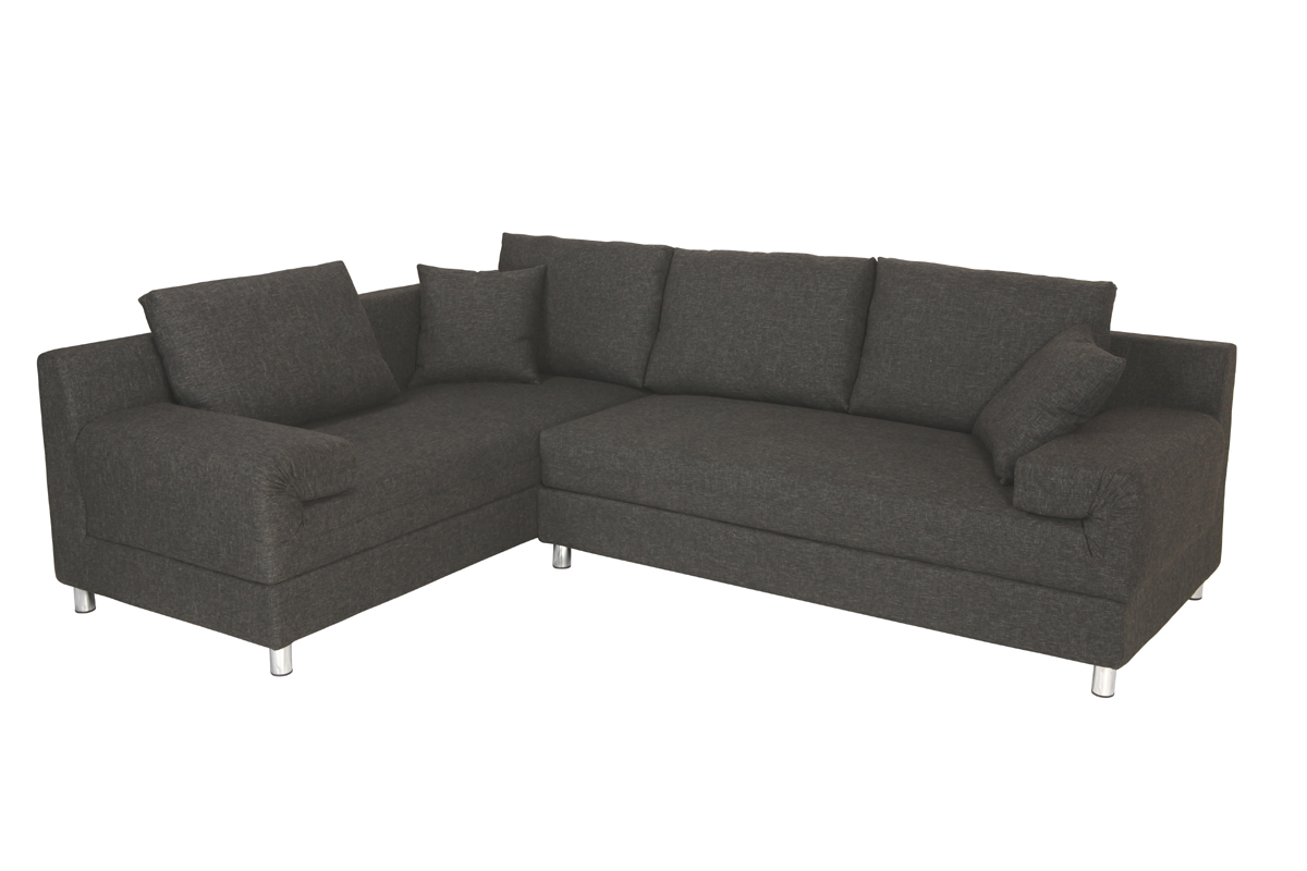 Canap� d'angle gauche convertible noir CHICAGO