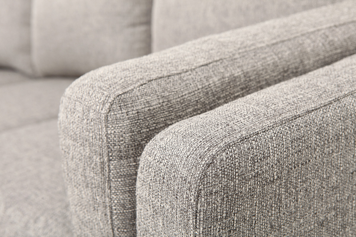 Canap� d'angle gauche design 6 places gris clair MILORD