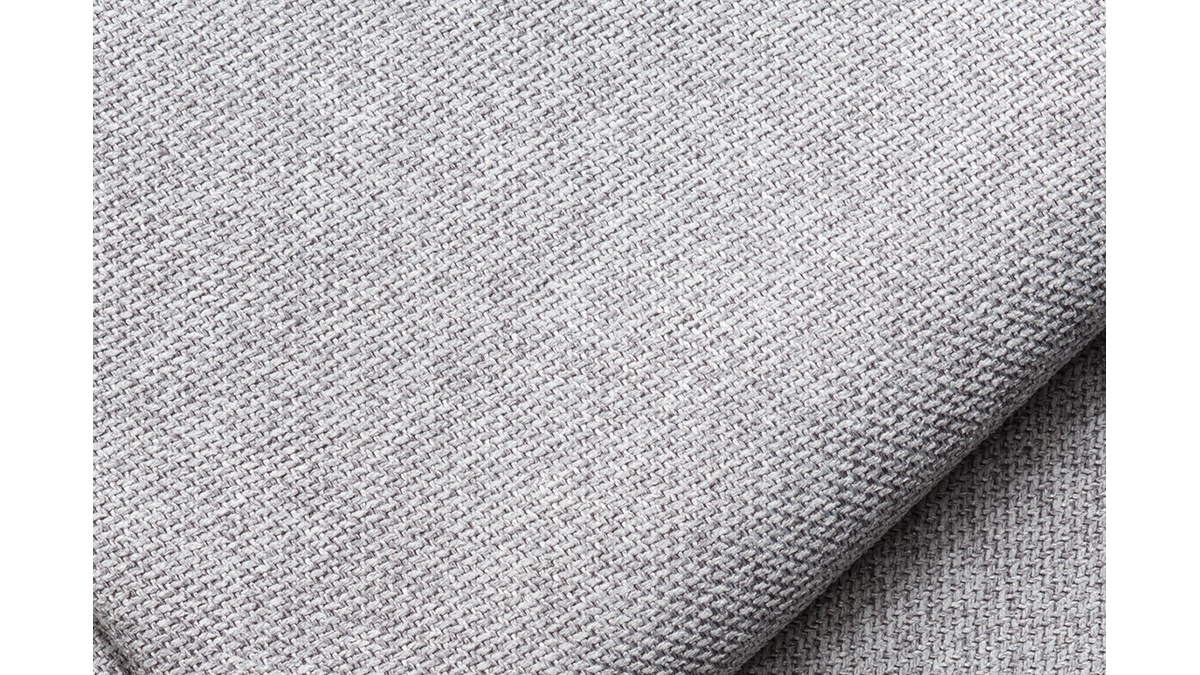 Canap d'angle gauche modulable en tissu gris clair PLURIEL