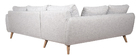 Canap&eacute; d'angle gauche scandinave 5 places gris clair chin&eacute; CREEP