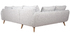 Canap&eacute; d'angle gauche scandinave 5 places gris clair chin&eacute; CREEP