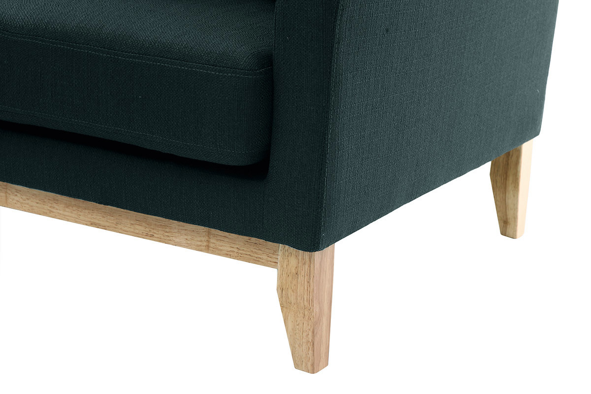 Canap� d'angle gauche scandinave en tissu gris fonc� d�houssable OSLO