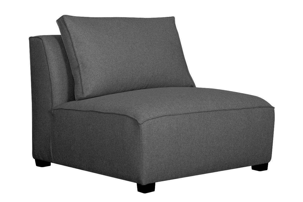 Canap d'angle modulable gris anthracite 2 lments en tissu gris anthracite PLURIEL